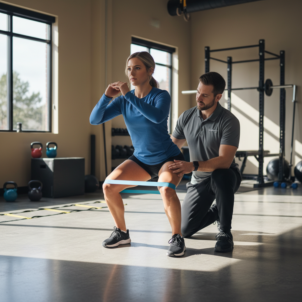Athlete performing sport-specific exercises during physical therapy session in Wheeling with expert guidance from a Doctor of Physical Therapy