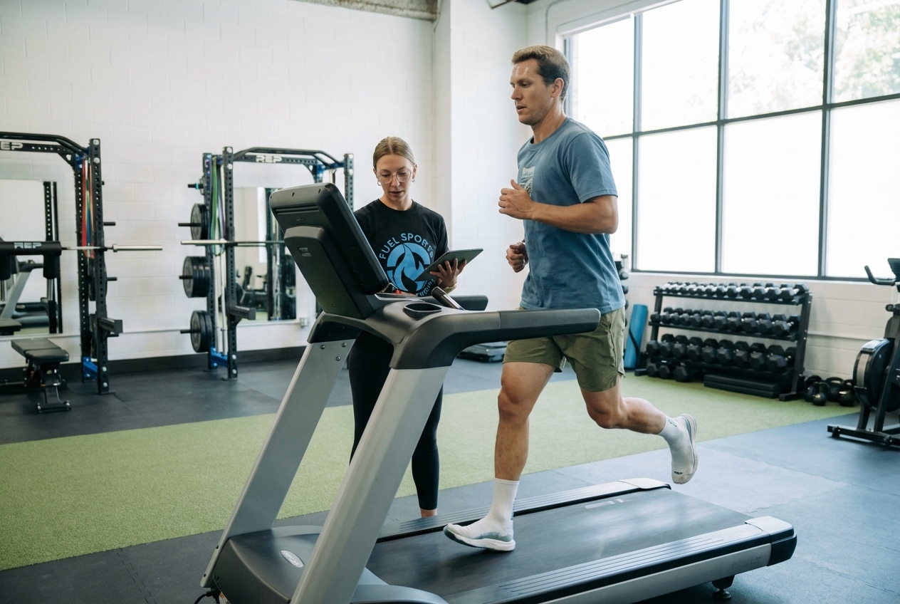 Patient working with a provider at a performance physical therapy clinic in Northbrook during a one-on-one therapy session